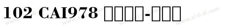 102 CAI978 常规中欧字体转换